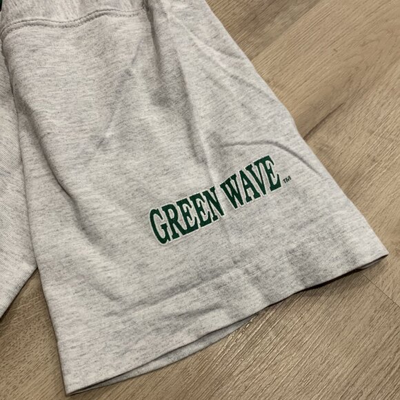 Vintage 90s Tulane University Green Wave T-Shirt Men's Large L Gray Big Graphic - Picture 5 of 8